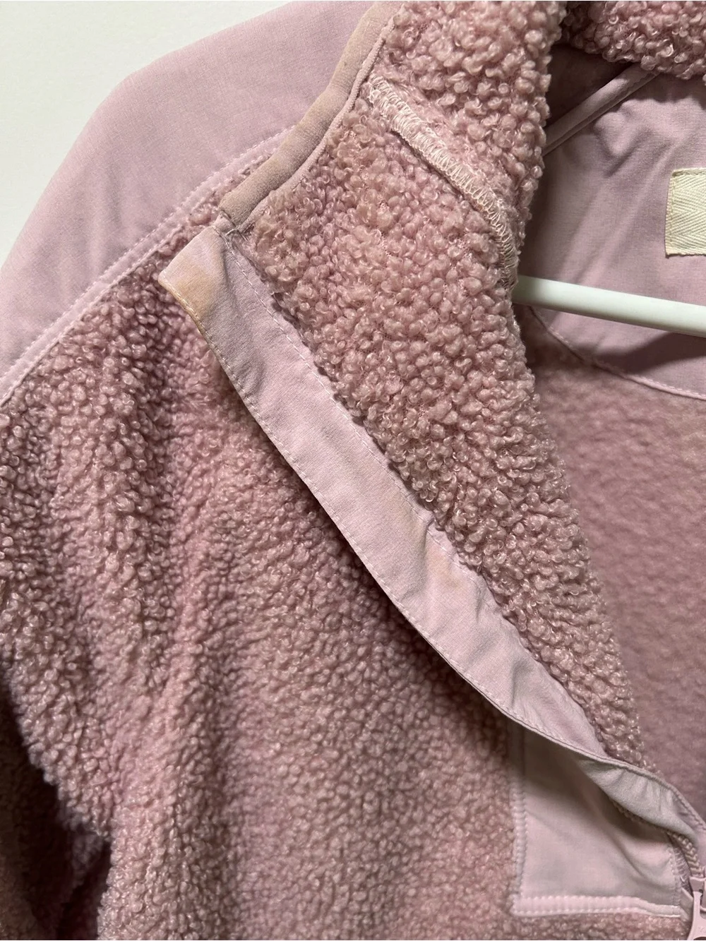 Marine Layer Sherpa Fleece Pullover in Pink Size Medium